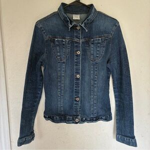 Blue Exchange Denim Blue Cotton Jacket. Medium.